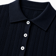 Herringbone Knit Polo