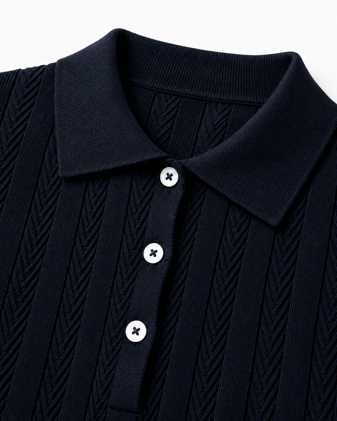 Herringbone Knit Polo