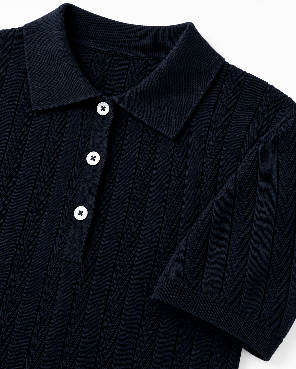 Herringbone Knit Polo