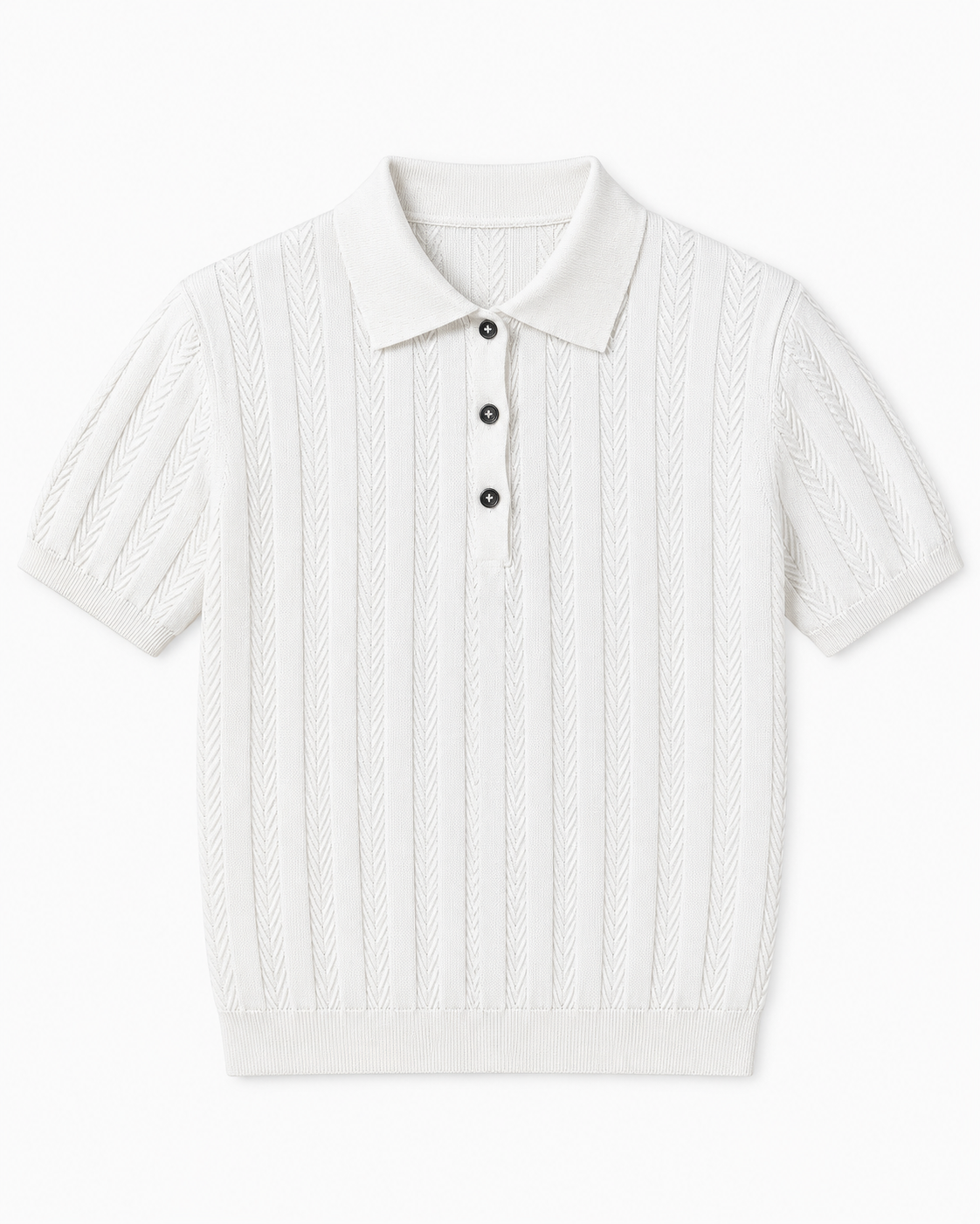 Herringbone Knit Polo