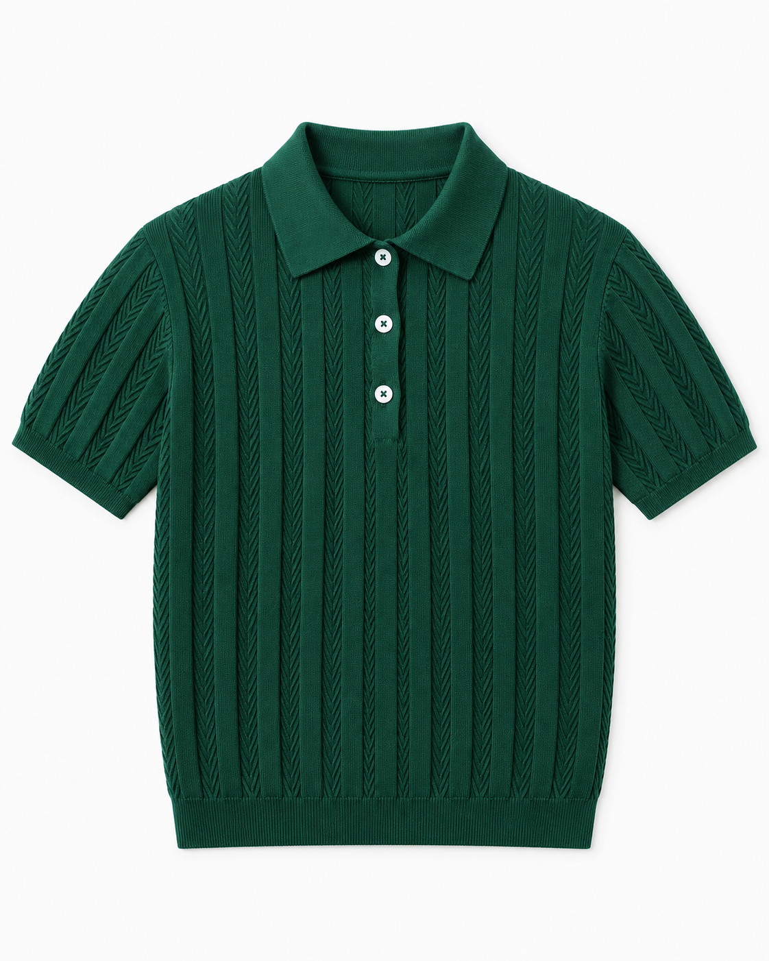 Herringbone Knit Polo
