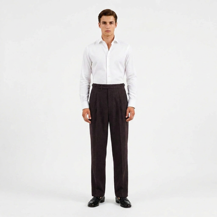 Double Pleated High-Waist Trousers