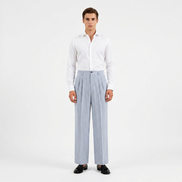 Double Pleated Wide-Leg Trousers